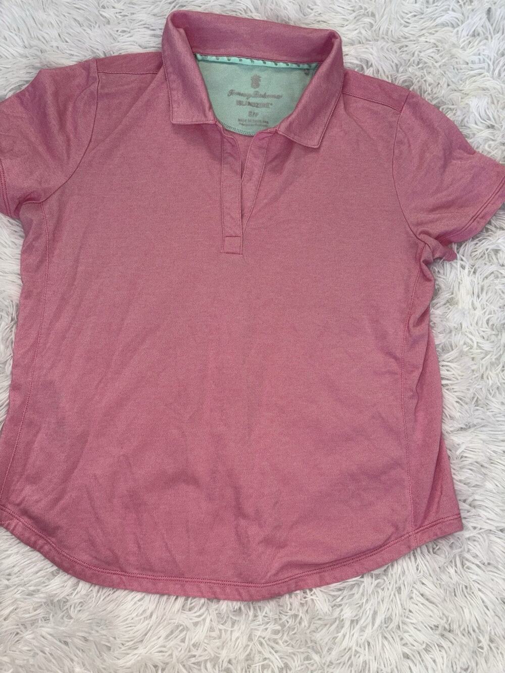 Tommy Bahama “Island Zone” Sz. S Pink Classic Polo. Exc Quality, Comf